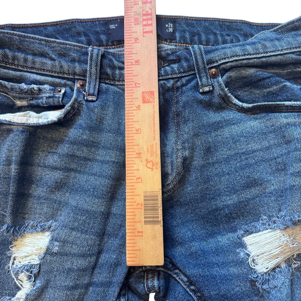 Hollister Men’s Epic Flex Skinny Jeans 29x30 Dark Medium Wash Distressed - Picture 7 of 7